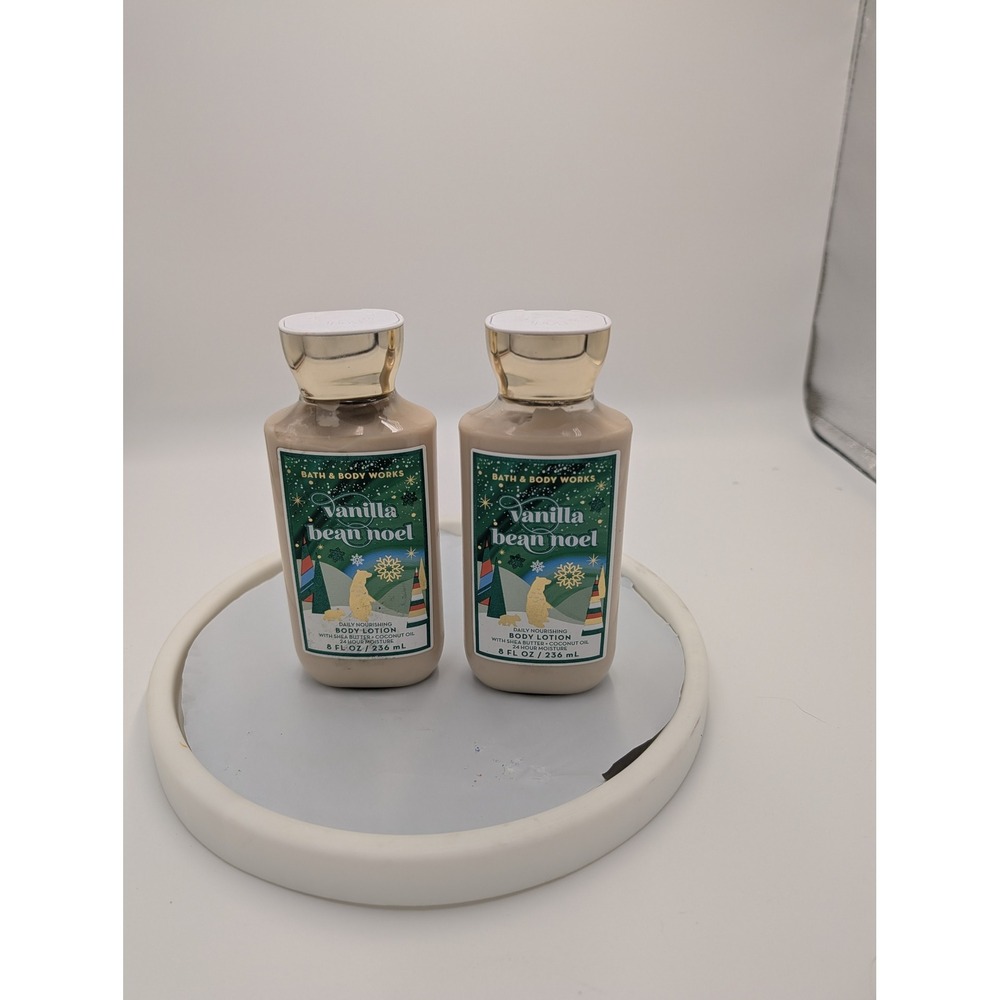Bath & Body‎ Works Vanilla Bean Noel Body Lotion 8oz Set of 2 Holiday Traditions